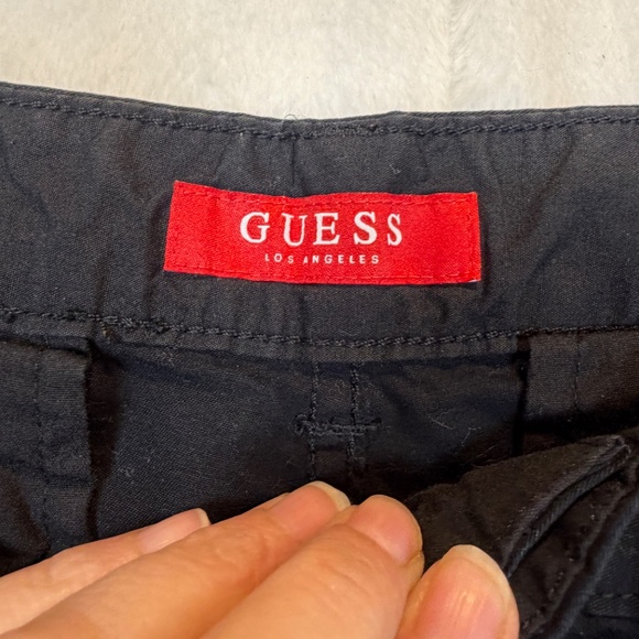 Guess Cargo Shorts Mens Size 36 Black Preppy Hiking Gorpcore Casual - Picture 3 of 10